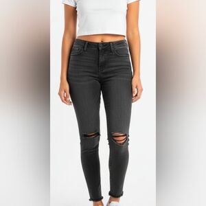 PacSun High-Rise Jeggings Size 25  Washed Black Grey Super Stretch Denim